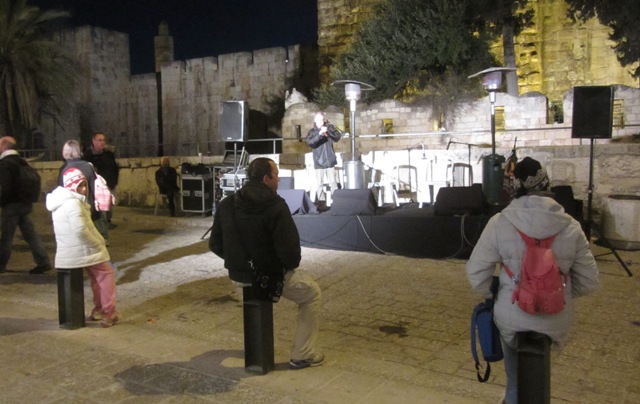 "music fans" , "photo of stage", "Jerusalem photo"