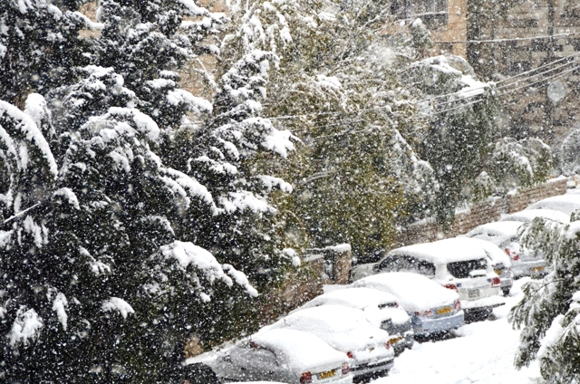 snow in Jerusalem photo